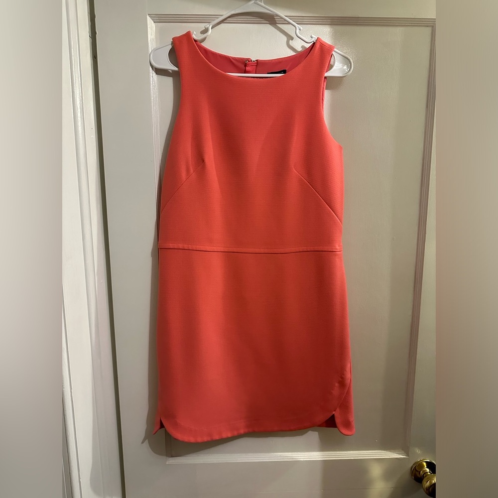 Ann Taylor coral shift dress size 2